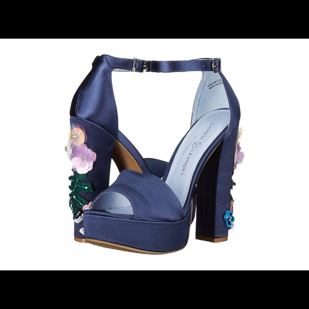 Chinese Laundry Navy Aloha Platform Sandal